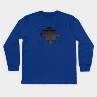 Missing Piece (large) Kids Long Sleeve T-Shirt